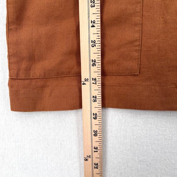 MADEWELL Linen Dorset Blazer Womens Small Brown Warm Hickory Lightweight Travel - Picture 15 of 15